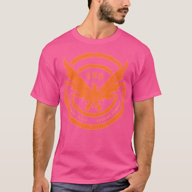 The Division Shd Logo Distressed Orange T-Shirt (Front)