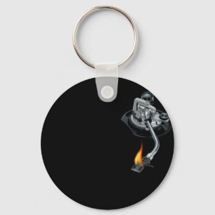 the dj arm on fire key ring