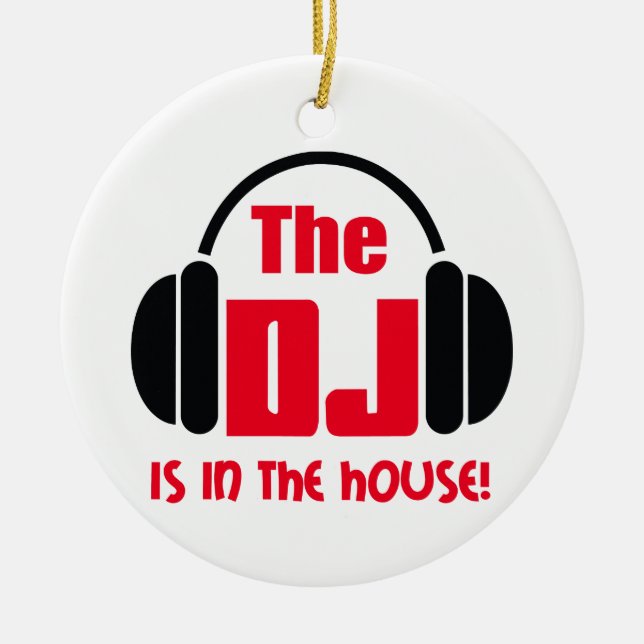 The DJ Ceramic Tree Decoration (Front)