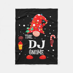 The Dj Gnome Matching Family Christmas Gnome Pajam Fleece Blanket