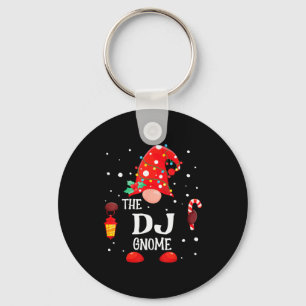 The Dj Gnome Matching Family Christmas Gnome Pajam Key Ring