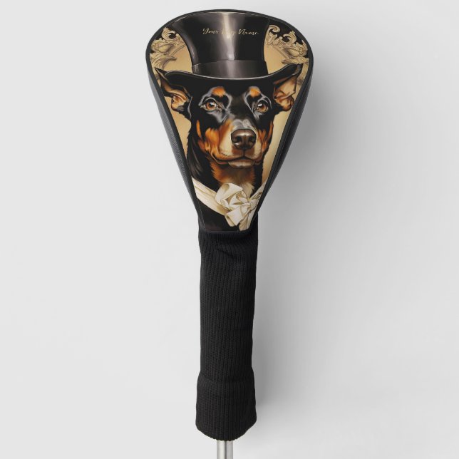 The Doberman Dog 001 - Odessa Leyendecker Golf Head Cover (Front)