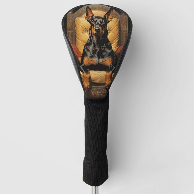 The Doberman Dog 003 - Odessa Leyendecker Golf Head Cover (Front)
