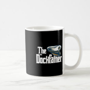 The Dockfather Funny Boating Fishing Boat Dad Capt Coffee Mug