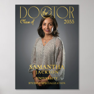 The Doctor Chic Doctoral Graduation Photo Magazine Foil Prints