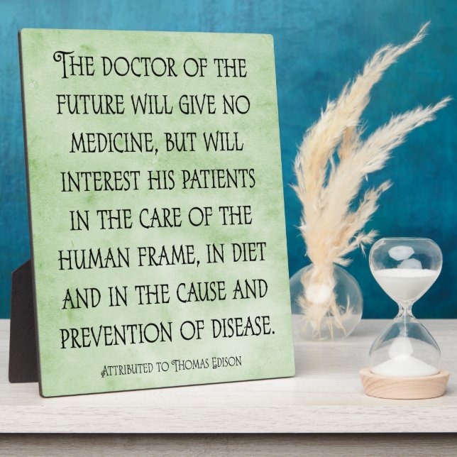The Doctor of the Future Chiropractic Quote Plaque (Side)