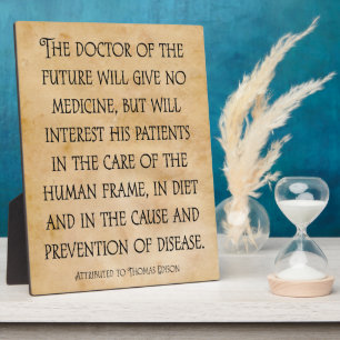 The Doctor of the Future Chiropractic Quote Plaque