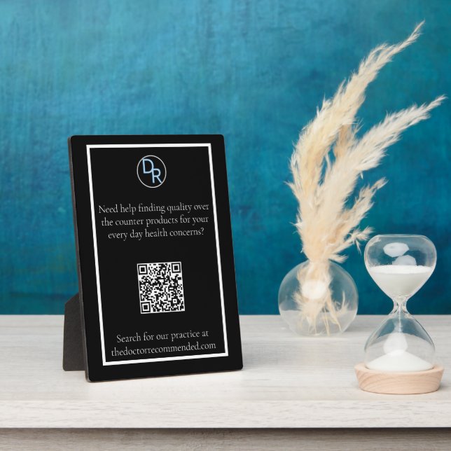The Doctor Recommended Stand Plaque (Side)
