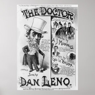 The Doctor Song Sheet Lyrics Patients Vintage Poster