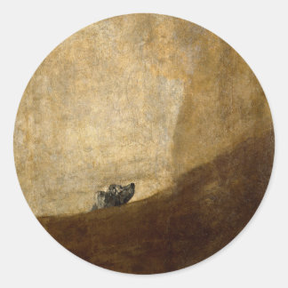 The Dog (Black Paintings) by Francisco Goya 1820 Classic Round Sticker