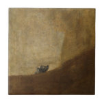 The Dog by Francisco Goya Tile<br><div class="desc">Famous painting of the Dog by Francisco Goya. Great gift for dog lovers and dog owners.</div>