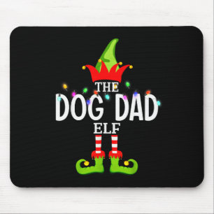 The Dog Dad Elf Christmas Matching Pajamas Men Wom Mouse Pad