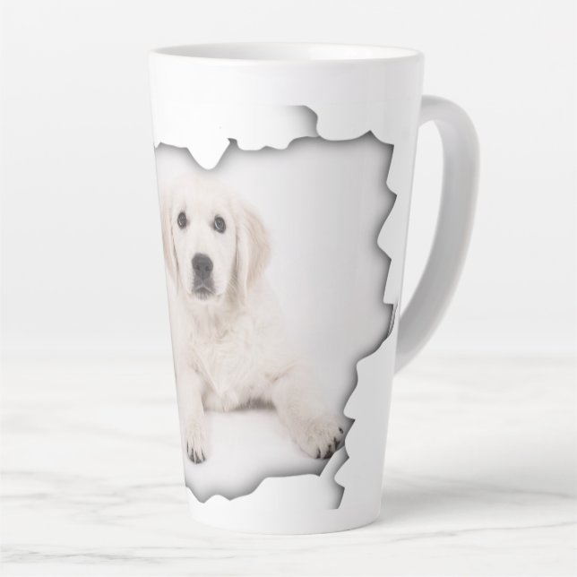 The dog design Latte Mug | tall mugs (Right Angle)