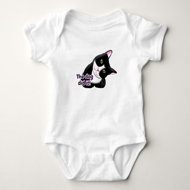 The dog did it Cat Baby Bodysuit (Front)
