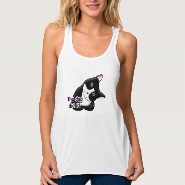 The dog did it Cat Singlet (Front)