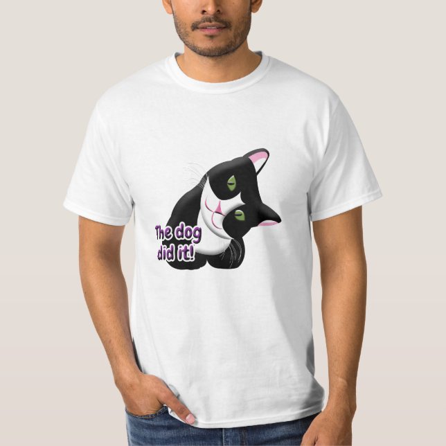 The dog did it Cat T-Shirt (Front)