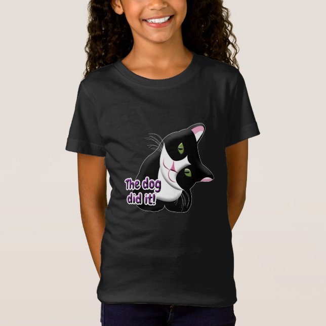 The dog did it Cat T-Shirt (Front)