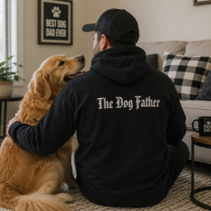 'The Dog Father' Humour Modern Cool Dog Dad Gift  Hoodie