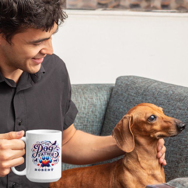 The Dog Father Theme Personalised Coffee Mug (Creator Uploaded)