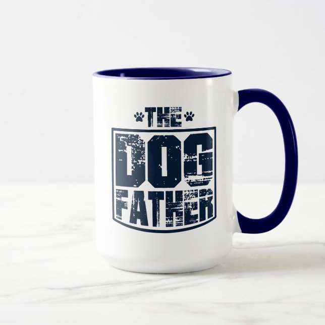 The Dog Father Worn Graphic Mug (Right)