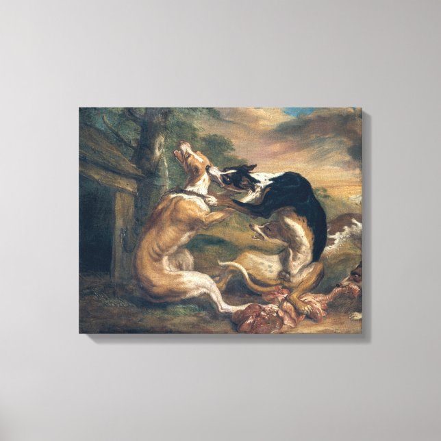 The Dog Fight, 1678 Canvas Print (Front)
