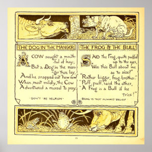The Dog in the Manger Walter Crane Poster