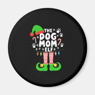 The Dog Mom Elf Xmas Funny Dogs lover Christmas Do Magnet