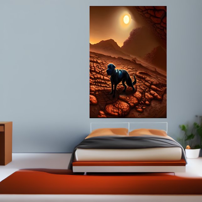 The dog on Mars  | AI Art  Poster (Creator Uploaded)