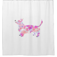 The dog pack Corgi shower curtain