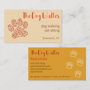 The Dog Walker Modern Professional Business Card