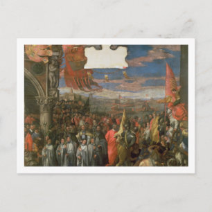 The Doge Andrea Contarini Returning Victorious fro Postcard