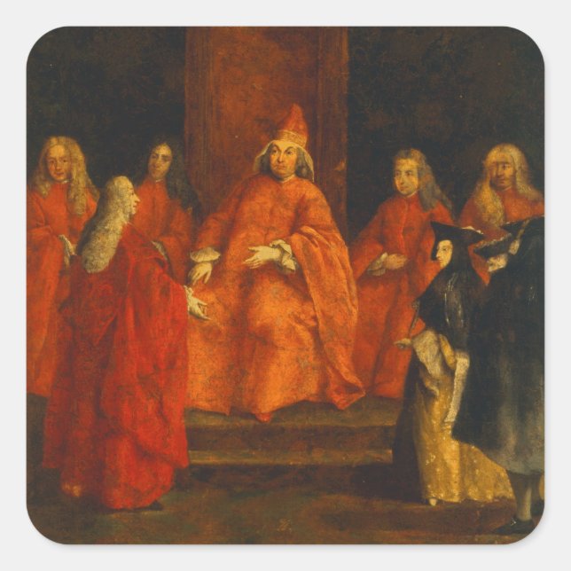The Doge Grimani on his Throne Square Sticker (Front)
