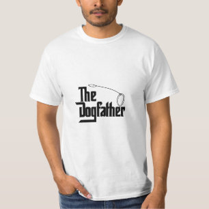 The Dogfather Dog dad White on Dark T-Shirt