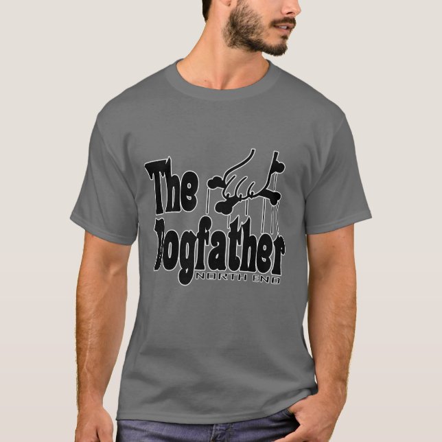 The Dogfather Funny Cute Dog Father Dad Owner Pet T-Shirt (Front)