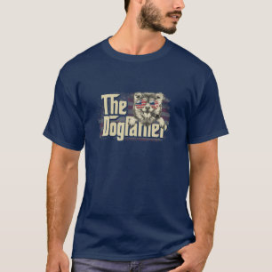 The Dogfather - Funny Dog Owner, Alaska-USA Flag T-Shirt