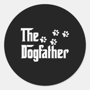 The Dogfather T Shirt Dad Fathers Day Gift Dog Lov Classic Round Sticker