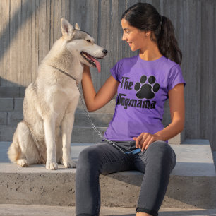 The Dogmama Dog Pet Paw Print Funny T-Shirt