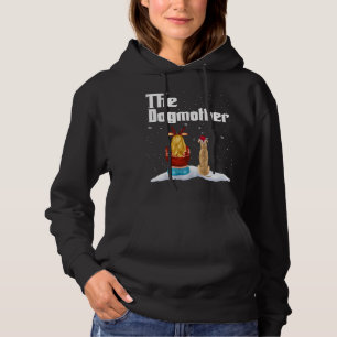 The Dogmother Greyhound Dog Mum Christmas Puppy Xm Hoodie