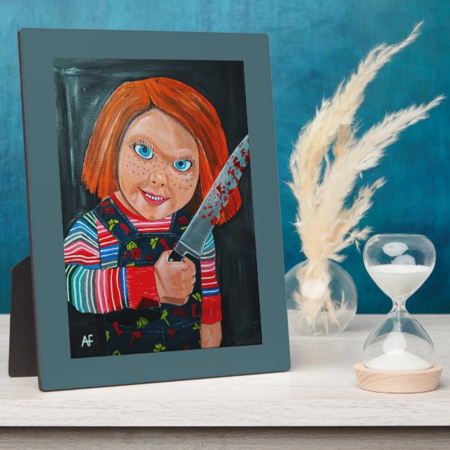 The Doll Painting by Alfred Fox Plaque (Side)