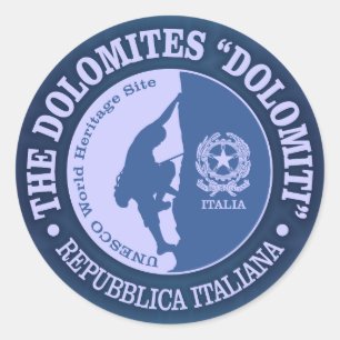 The Dolomites (Climbing) Classic Round Sticker