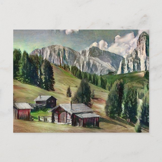 The Dolomites Painting Postcard (Front)