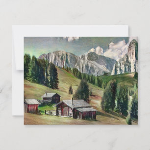 The Dolomites Painting Postcard