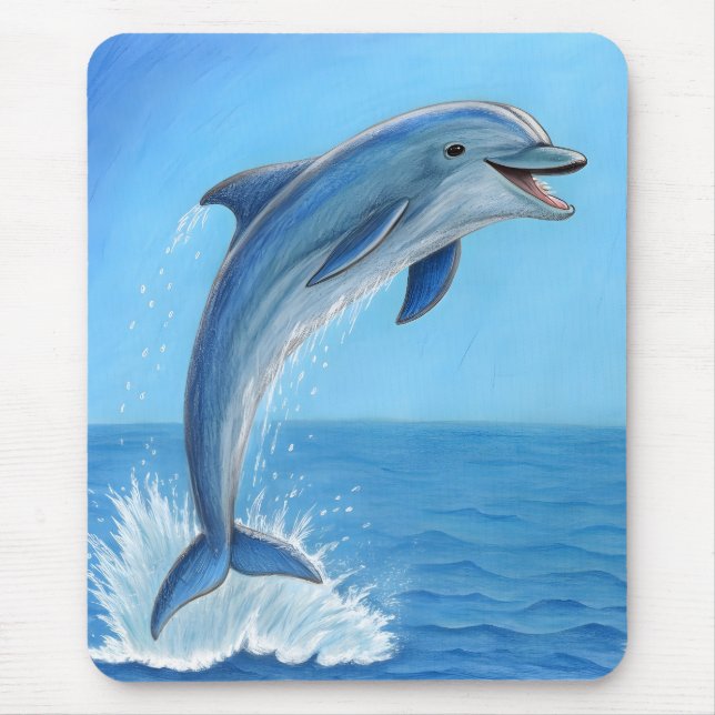 The Dolphin’s Silent Dance Mouse Pad (Front)
