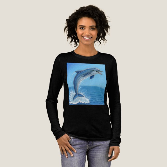 The Dolphin’s Silent Dance Tri-Blend Shirt (Full Front)