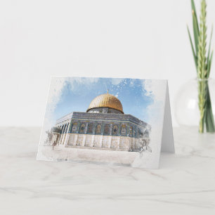 The Dome of the Rock Beautiful Islamic Holy Places Card