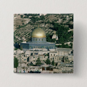 The Dome of the Rock, built AD 692 15 Cm Square Badge