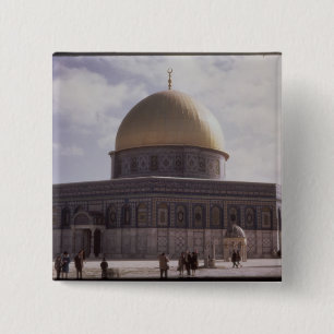 The Dome of the Rock, built AD 692 15 Cm Square Badge
