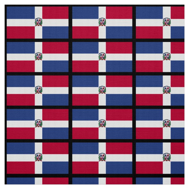 The Dominican Republic Flag Fabric (Swatch)
