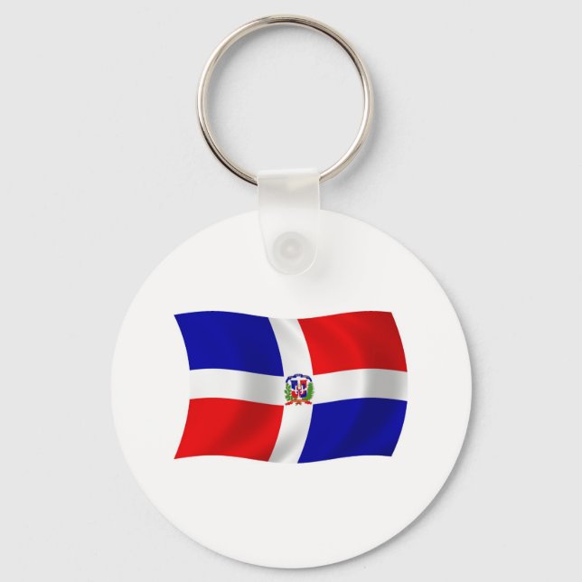 The Dominican Republic Flag Keychain (Front)