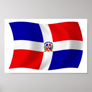 The Dominican Republic Flag Poster Print